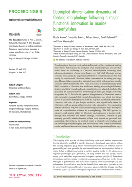 Decoupled Diversification Dynamics of Feeding Morphology Following A