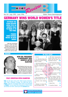 Germany Wins World Women's Title