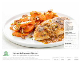 Herbes De Provence Chicken with Brown Sugar-Glazed Carrots and Pecans