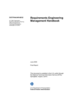 REQUIREMENTS ENGINEERING MANAGEMENT HANDBOOK June 2009 6