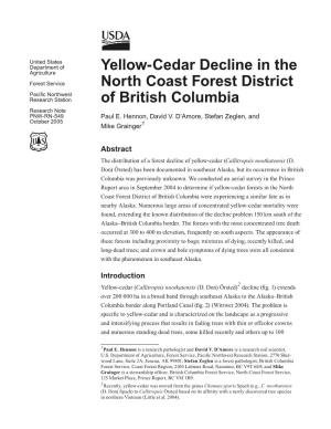 Yellow-Cedar Decline in the North Coast Forest District of British Columbia