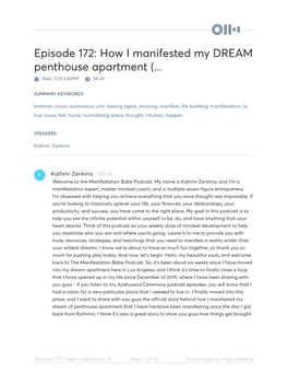 Episode 172: How I Manifested My DREAM Penthouse Apartment (... Wed, 7/29 2:42PM 56:49