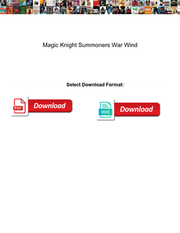 Magic Knight Summoners War Wind