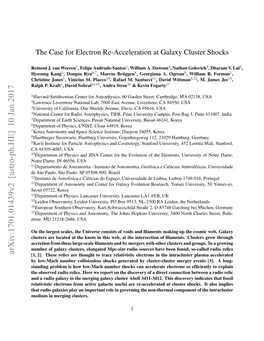 The Case for Electron Re-Acceleration at Galaxy Cluster Shocks