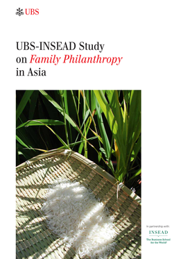 UBS-INSEAD Study on Family Philanthropy in Asia
