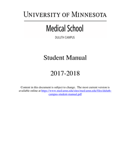 Student Manual 2017-2018