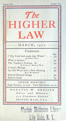 Higher Law V5 N2 March 1902