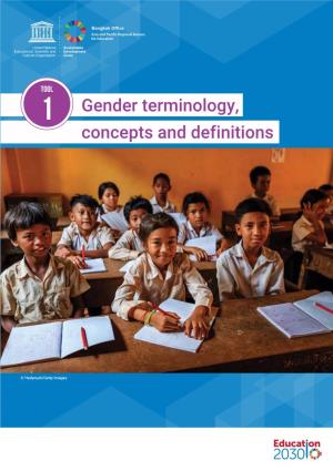 Tool 1: Gender Terminology, Concepts and Definitions