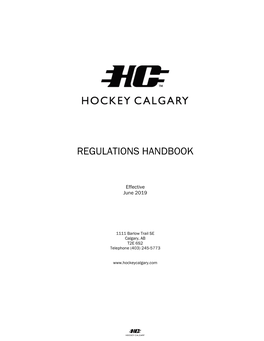 Hockey Calgary Regulations Handbook