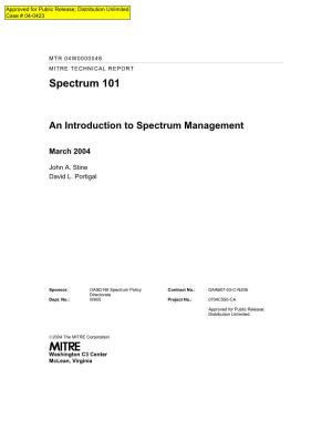 An Introduction to Spectrum Management