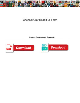 Chennai Omr Road Full Form