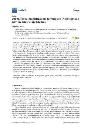 Urban Flooding Mitigation Techniques: a Systematic Review and Future Studies