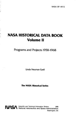 NASA HISTORICAL DATA BOOK Volume !I