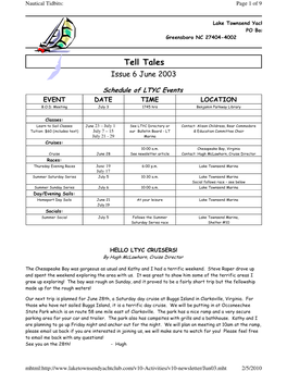 Tell Tales Issue 6 June 2003