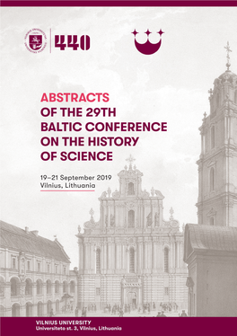 Abstracts Historia Scientiarum Baltica 2019