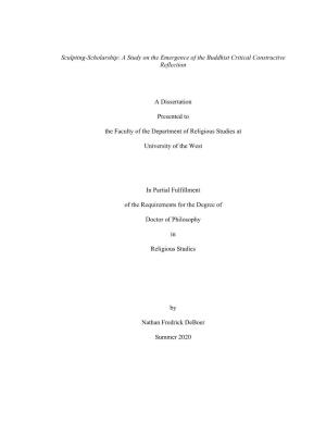 A Study on the Emergence of the Buddhist Critical Constructive Reflection