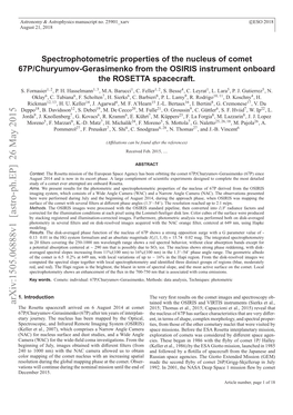 Spectrophotometric Properties of the Nucleus of Comet 67P/Churyumov