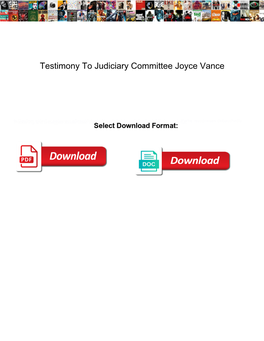 Testimony to Judiciary Committee Joyce Vance