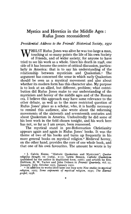 Mystics and Heretics in the Middle Ages