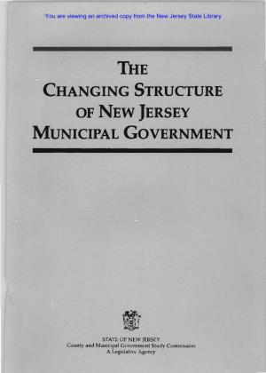 The Changing Structure of New Jersey Municipal Government