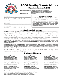2008 Arizona Fall League