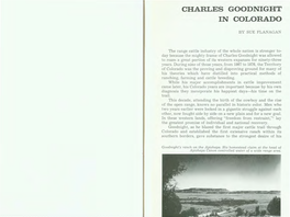 Charles Goodnight in Colorado