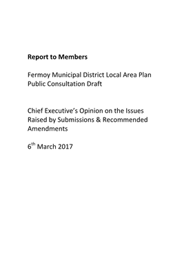 Fermoy CEO Report Final March 6Th 2017