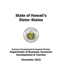 2015 State of Hawaii's Sister States