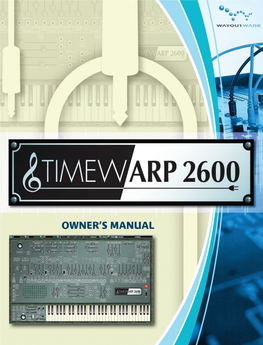 Way out Ware Timewarp 2600 User Manual