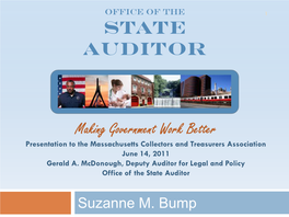 Report from the State Auditor's Office