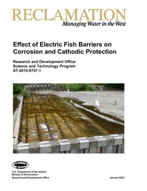 Effect of Electric Fish Barriers on Corrosion and Cathodic Protection
