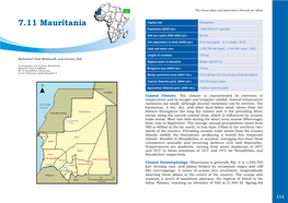 7.11 Mauritania Capital City Nouakchott Population (2005 Est.) 3,000,000 (2.4% Growth)