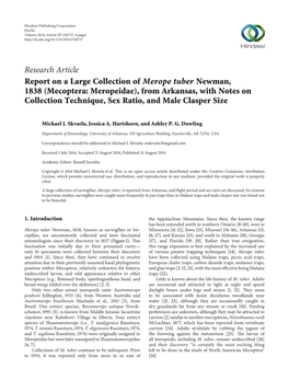 Mecoptera: Meropeidae), from Arkansas, with Notes on Collection Technique, Sex Ratio, and Male Clasper Size