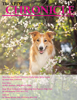 The APDT CHRONICLE Spring 2014 of the Dog