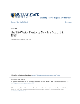 The Tri-Weekly Kentucky New Era, March 24, 1888