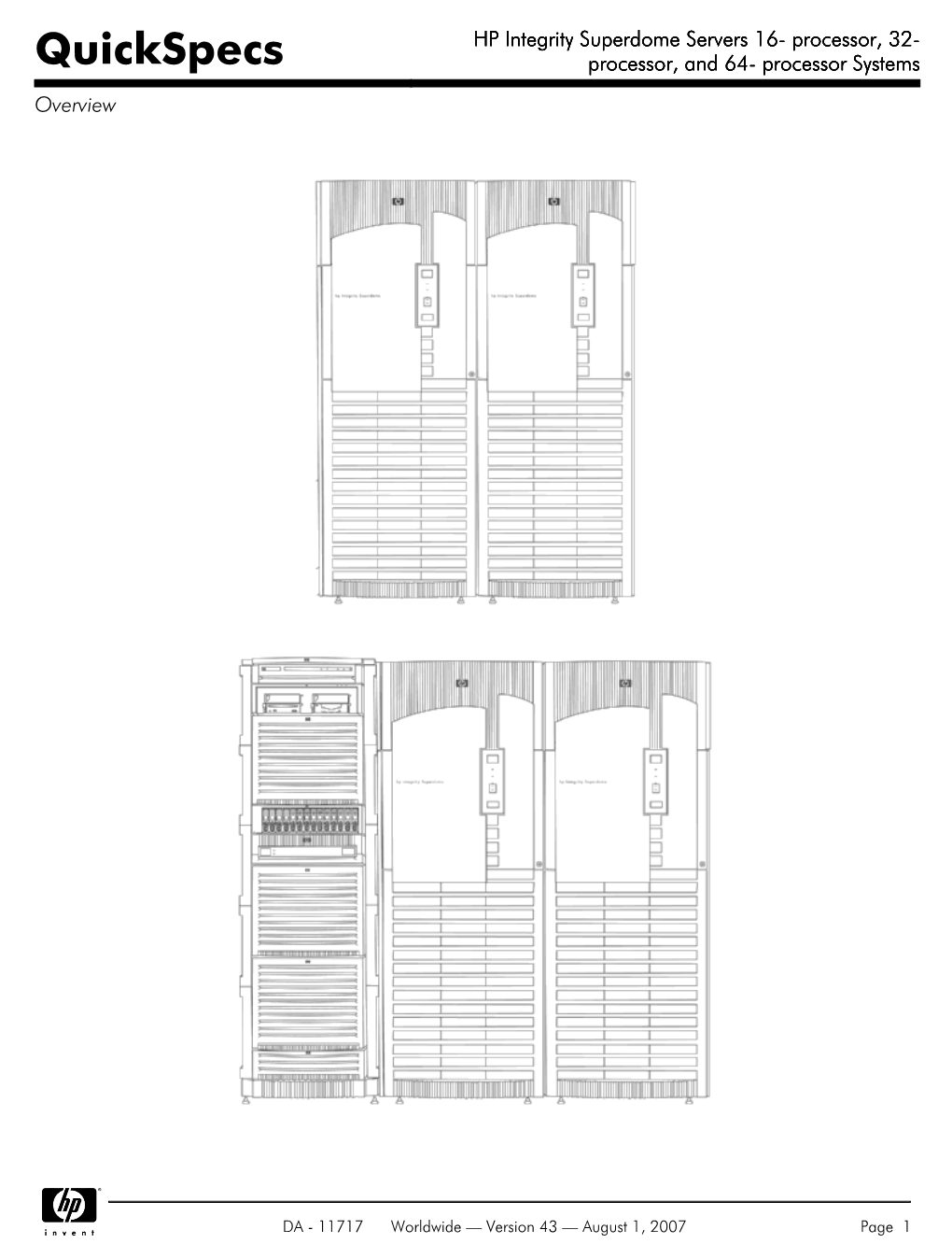 HP Integrity Superdome Servers 16- Processor, 32- Processor, and 64