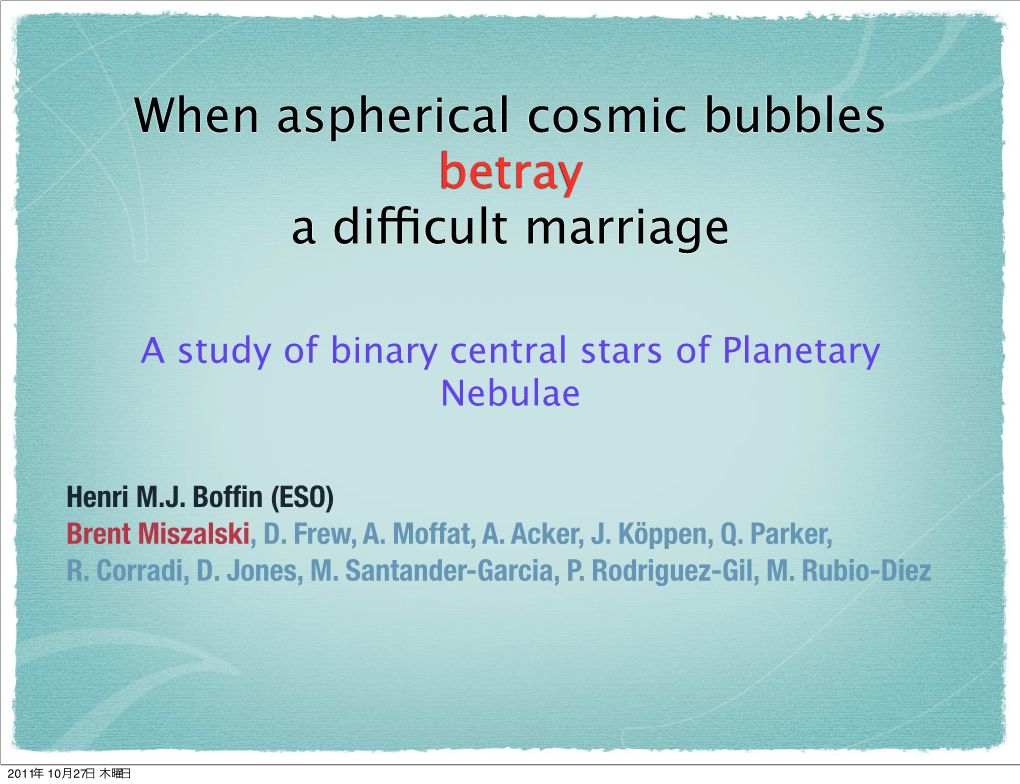 When Aspherical Cosmic Bubbles Betray a Difficult Marriage