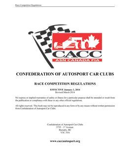 Race Competition Regulations