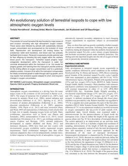 An Evolutionary Solution of Terrestrial Isopods to Cope with Low