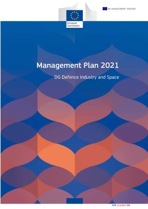 2021 DG DEFIS Management Plan