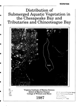 Distribution of Submerged Aquatic Vegetation in the Chesapeake Bay and Tributaries and Chincoteague Bay