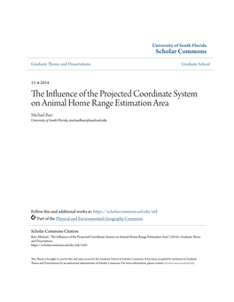 The Influence of the Projected Coordinate System on Animal Home Range Estimation Area
