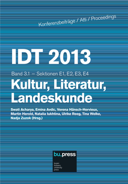 IDT 2013 3.1 Kultur, Literatur, Landeskunde