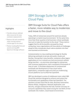 IBM Storage Suite for IBM Cloud Paks Data Sheet