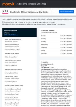 75 Bus Time Schedule & Line Route