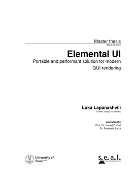 Elemental UI Portable and Performant Solution for Modern GUI Rendering