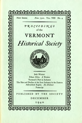 Vermont's Part in Industry