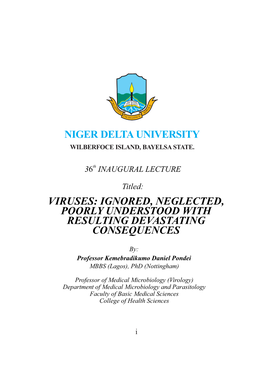 Niger Delta University Viruses