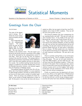 Statistical Moments