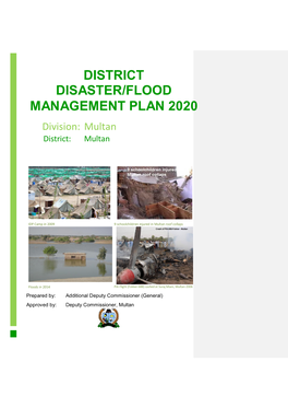 District Disaster/Flood Management Plan 2020